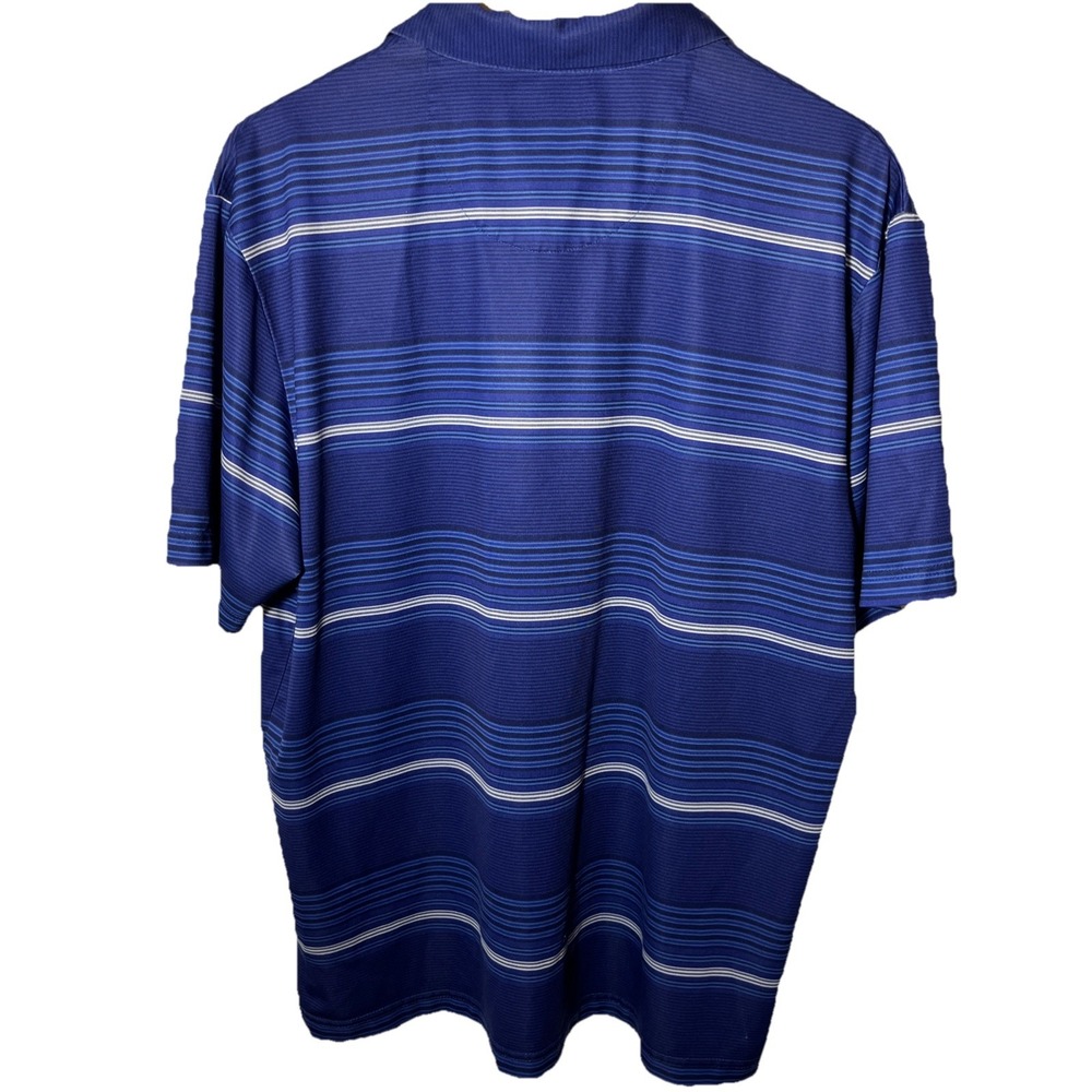 Ben Hogan Performance Golf Polo Shirt‎ Mens Sz L Short Sleeve Striped Blue - Picture 3 of 3